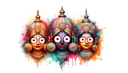 Lord Jagannath Rath Yatra festival Odisha puri India Traditional culture background