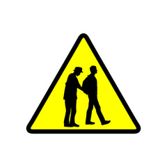 silhouette warning against wallet theft vector illustration