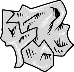 Cartoon crumpled paper waste