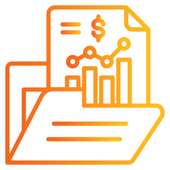 Portfolio Gain gradient color icon