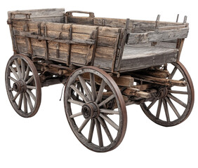 Aged wooden wagon, weathered, and rustic