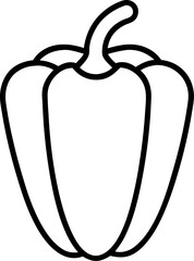 Bell pepper icons set. Bell pepper collection vector icons for web, mobile apps.