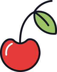 cherry logo vector icon, Cherry fruit vector illustration