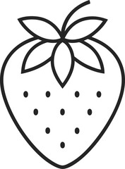 Set of berry strawberry in doodle style, vector illustration. Editable Vector
