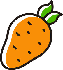 sweet potato icon, sweet potato vector illustration-simple illustration of sweet potato, perfect for sweet potato logos and icons