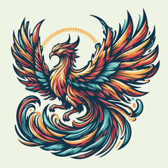 Obraz premium illustration of beast phoenix