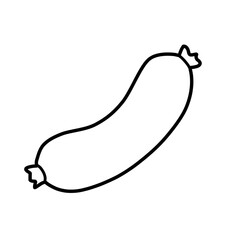Illustration of Colorless Baked Sausage Vector, Ikon Design and Sticker