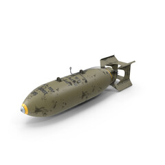 AN-M59 Bomb Isolated on Transparent Background