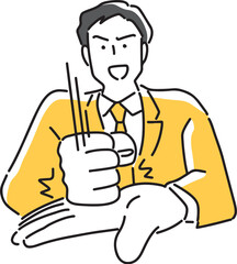 手を叩いて納得するビジネスマン