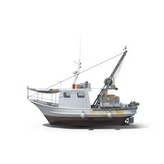 Fishing Vessel Isolated on Transparent Background