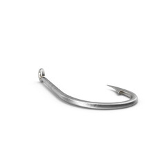 Curved Hook Isolated on Transparent Background