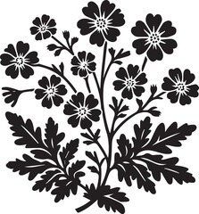 flower logo vector, flower vector illustration, flower silhouette vector isolated on white background