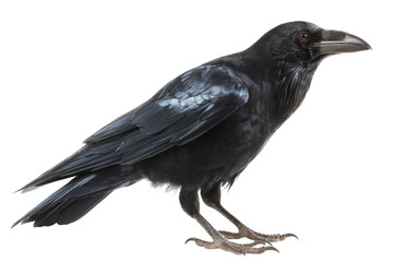 Obraz premium raven isolated on white background