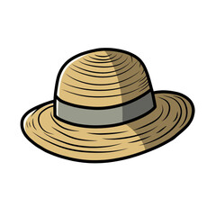 Illustration of Hawning Hats Vectors Summer Vacation icons