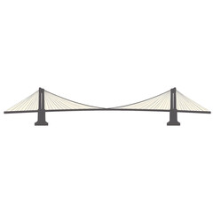 Obraz premium Modern suspension bridge design with cables and towers 