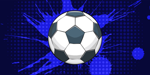 leather soccer ball. Soccer balls or football ball.  Vector illustration. Eps 10.