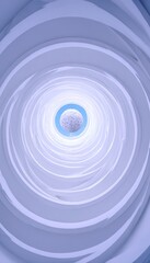 Obraz premium Abstract swirling tunnel with a central circle