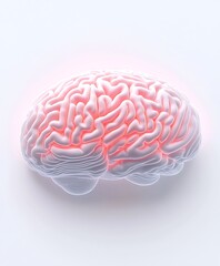An illuminated and detailed representation of the human brain