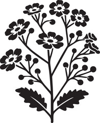 flower logo vector, flower vector illustration, flower silhouette vector isolated on white background