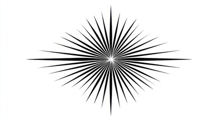 Fototapeta premium Starburst & Sunburst Vector Elements: Radiant Star-Shaped Design Assets