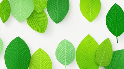 Vector Illustration: Lush Fresh Green Leaves Background with Botanical Charm