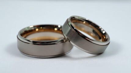 Elegant Wedding Bands in Classic Silver and Gold Design