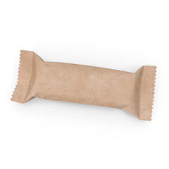 Brown Paper Snack Bar Wrapper Isolated on Transparent Background