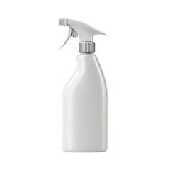 White Plastic Spray Bottle Isolated for Cleaning and Home Care Purpose, Versatile Use for Various Cleaning Solutions Transparent background or png