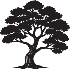 Tree silhouette Vector | Minimalist & Trendy Tree Silhouette Design | Unique & Stylish Tree Artwork for Vector design