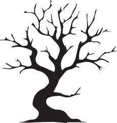Obraz premium Tree silhouette Vector | Minimalist & Trendy Tree Silhouette Design | Unique & Stylish Tree Artwork for Vector design