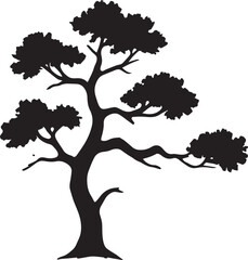 Tree silhouette Vector | Minimalist & Trendy Tree Silhouette Design | Unique & Stylish Tree Artwork for Vector design