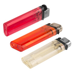 Red lighter on white tool burn