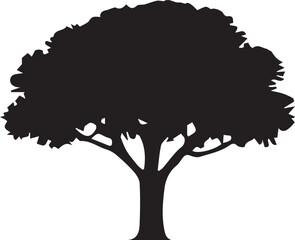 Tree silhouette Vector | Minimalist & Trendy Tree Silhouette Design | Unique & Stylish Tree Artwork for Vector design