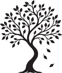 Tree silhouette Vector | Minimalist & Trendy Tree Silhouette Design | Unique & Stylish Tree Artwork for Vector design
