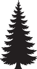 Christmas Tree silhouette Vector | Minimalist & Trendy Christmas Tree Silhouette Design | Unique & Stylish Christmas Tree Artwork for Vector design