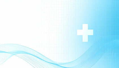 Abstract Medical Background Light Blue and White Grid Pattern Design