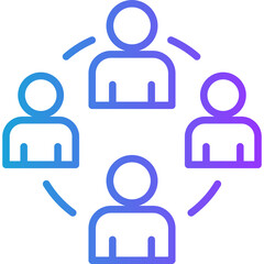 Stakeholder line gradient icon