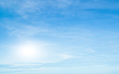 Sky cloud blue nature background paronama web cloudy summer winter season day, light beauty horizon spring brigth gradient calm abstract backdrop air nature view wallpaper landscape environment.