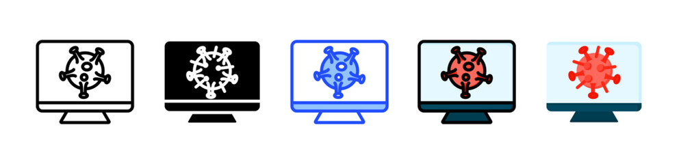 Virus Icon Collection With Multiple Styles