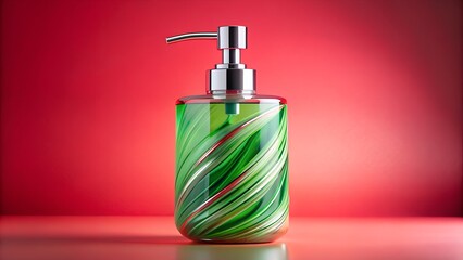 Elegant Soap Dispenser: A sleek, glass soap dispenser, its elegant design capturing a blend of functionality and aesthetic appeal.