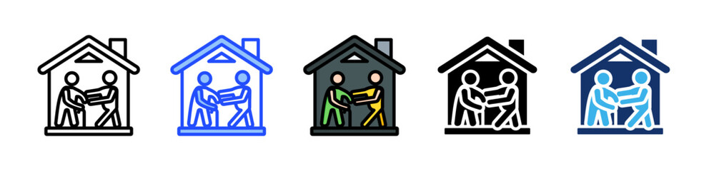 Assisted Living Icon Collection With Multiple Styles