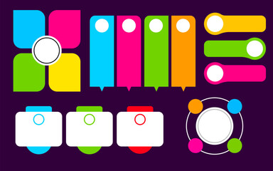Infographic shapes for vibrant business promotions.