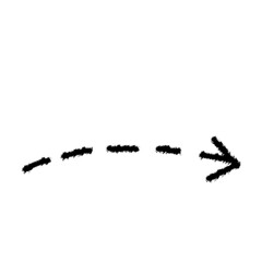 Hand drawn arrow vector. Simple arrow isolated on white background. Arrow mark icon, arrow paint.