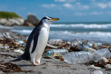 Naklejka premium Plastic Free July: awareness effort, monthly campaign, global initiative, pollution issue, plastic reduction, environmental cause, single-use concern, public education, lifestyle shift,