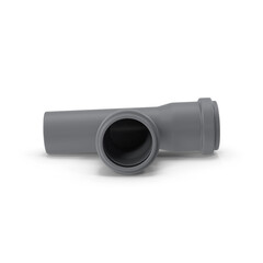 Grey PVC T Socket Isolated on Transparent Background