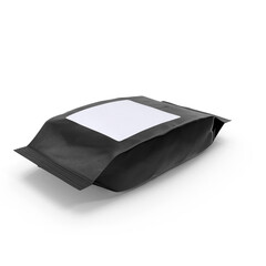 Ground Coffee Bag Isolated on Transparent Background