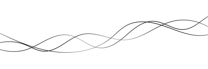 Curve wave seamless pattern. Thin line wavy abstract vector background. Curve wave seamless pattern. Line art striped graphic template. Vector illustration in white background . eps 10