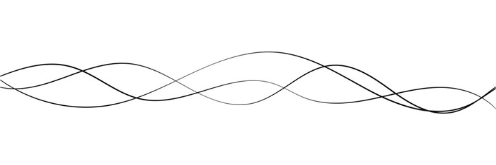 Abstract wave element for design. Digital frequency track equalizer. Stylized line art background. Vector illustration. Wave lines created using blend tool. Curved wavy line, smooth stripe in eps 10.