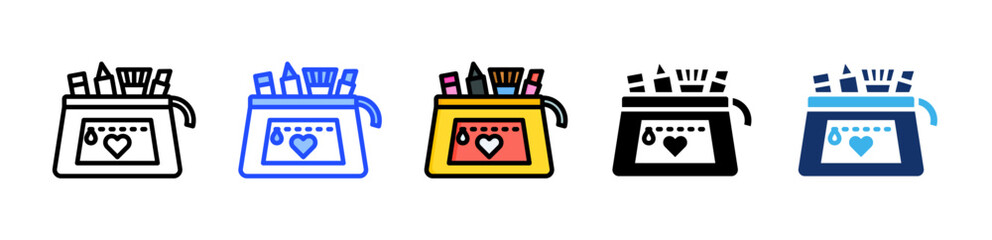 Cosmetic Icon Collection With Multiple Styles