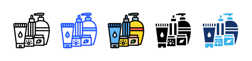 Skincare Icon Collection With Multiple Styles